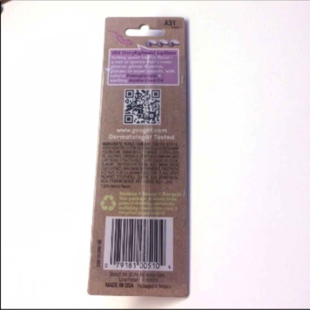 GeoGirl Vanilla Ice Lip Gloss - Picture 3 of 3